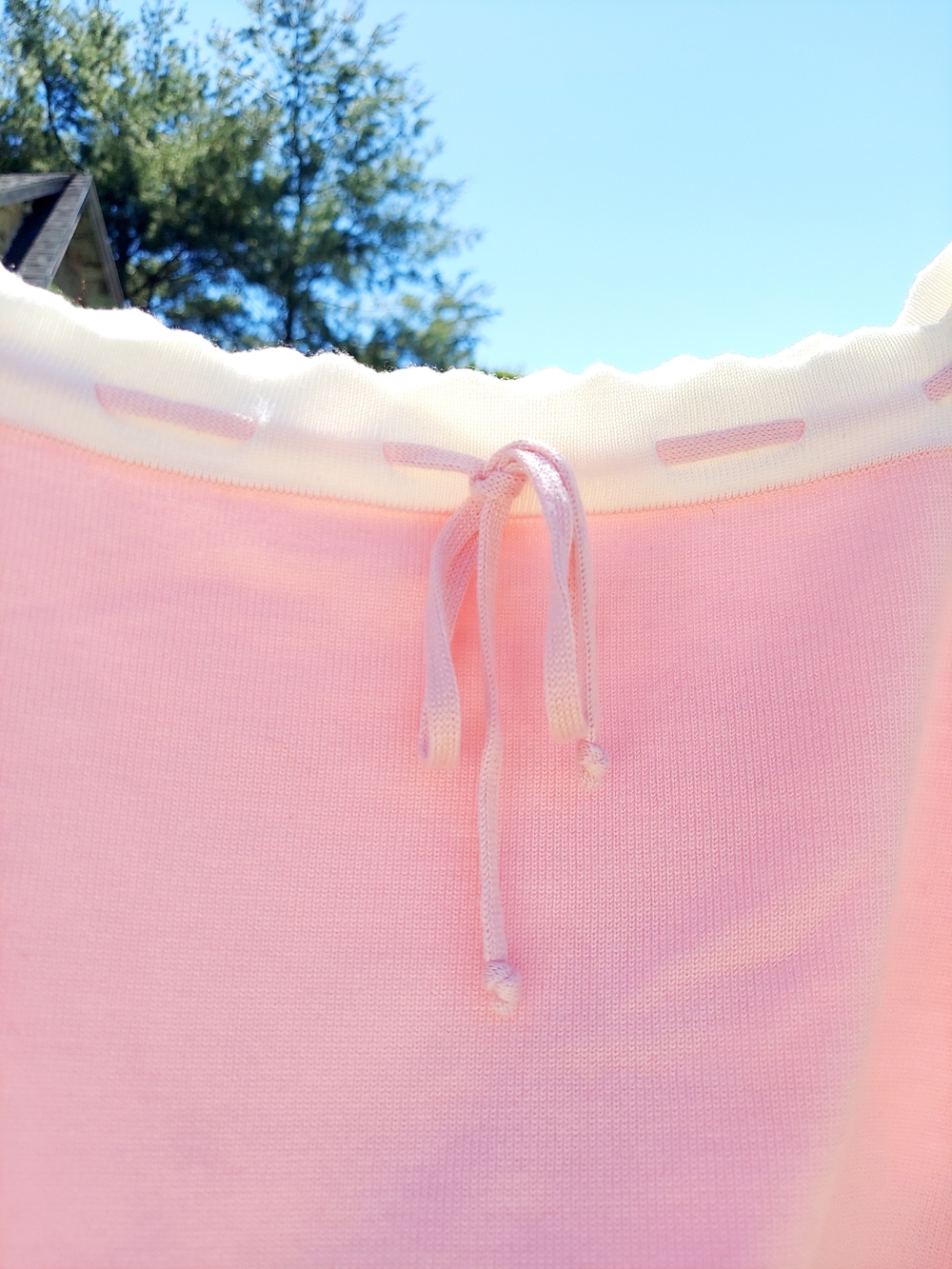 Dee Elly Pastel Pink Soft Knit Crop Bell-Sleeve Top Women Size XL NWOT Nautical - Picture 2 of 7